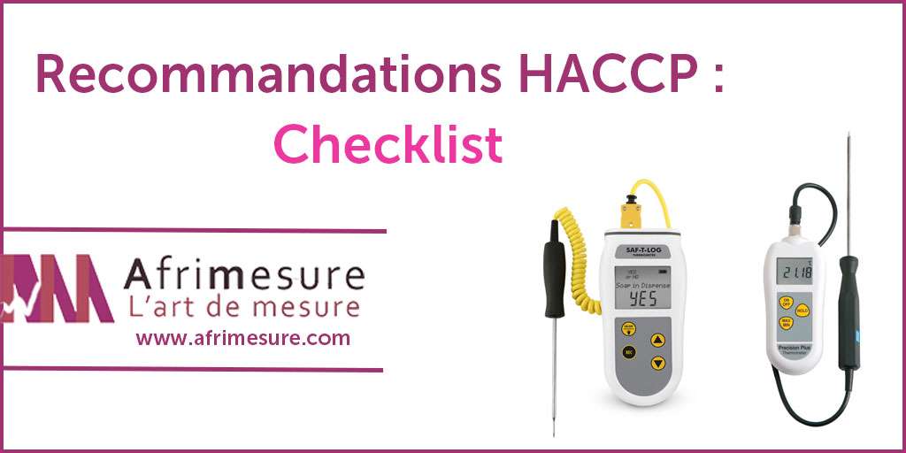 HACCP recommendations: checklist