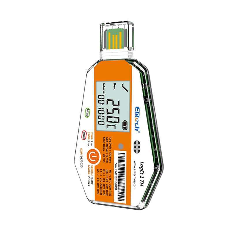 ThermaData®HTDF Logger , enregistreur humidité et température, 0 à 100%HR,  -20°C à 85°C, avec écran